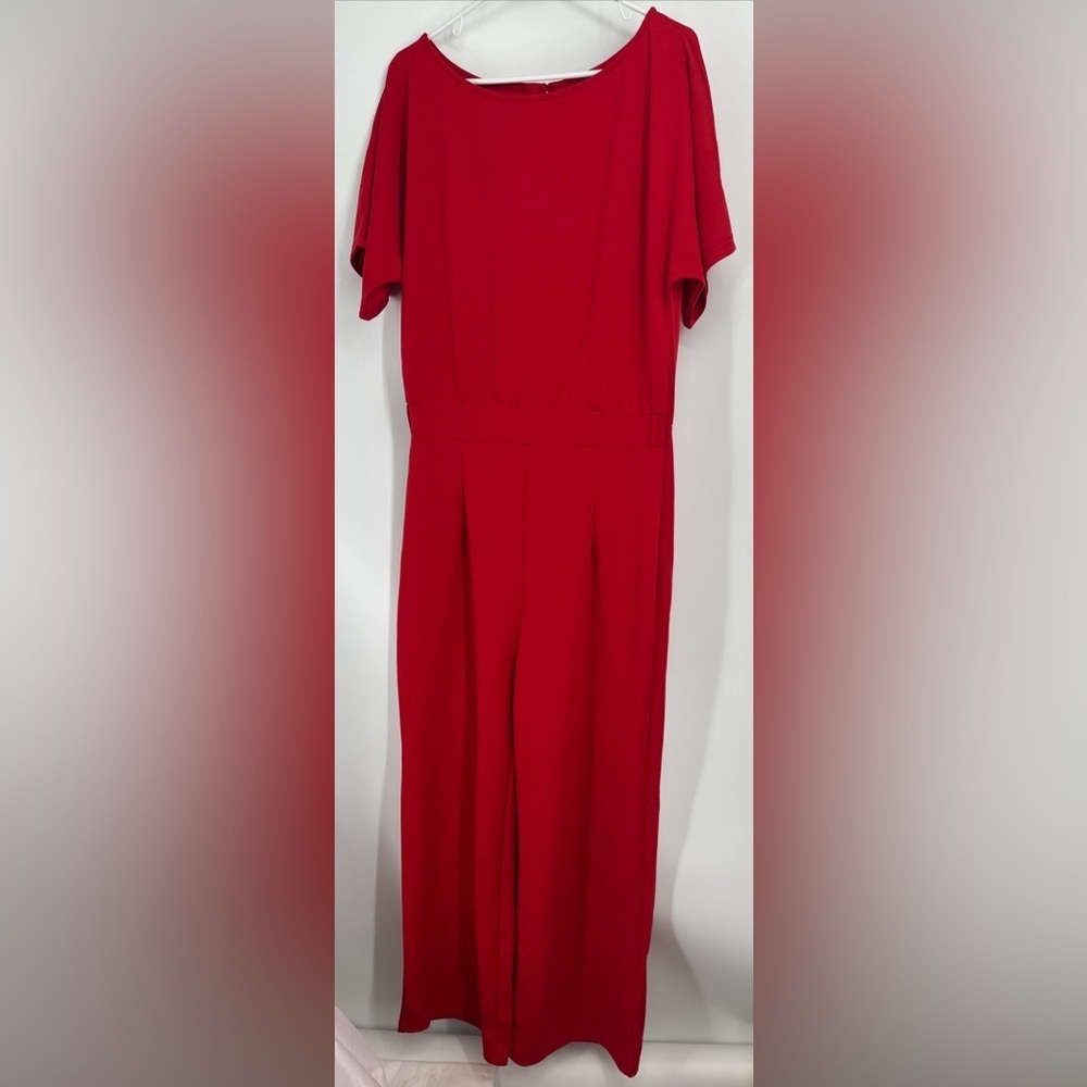 GSTQ Women's Downtown Cutout Jumpsuit In Red Size X-Large